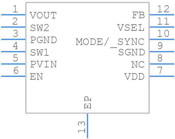 LM3668SDX-2833/NOPB - Texas Instruments - PCB symbol