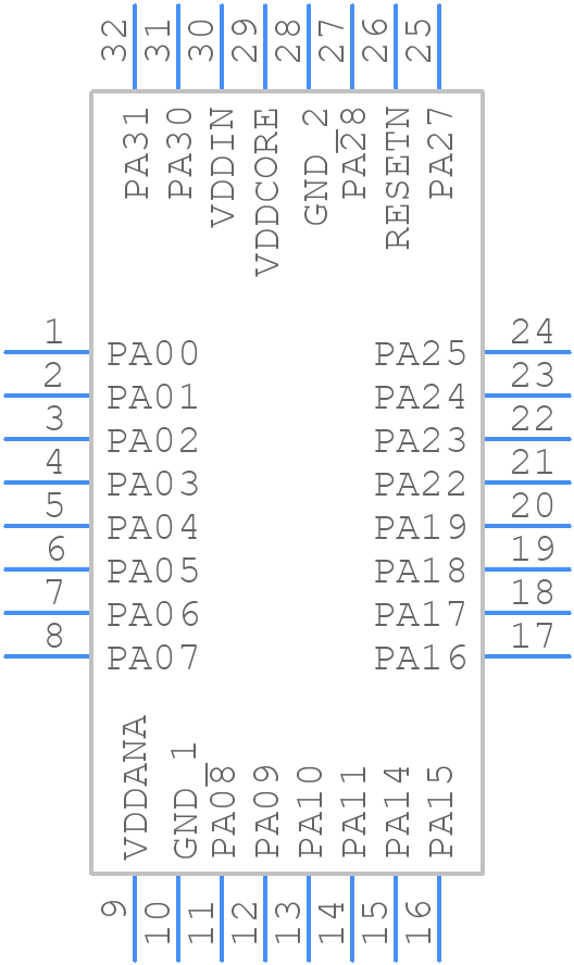 ATSAMC20E18A-AUT - Microchip - PCB symbol