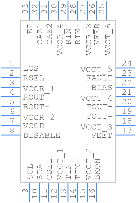 MAX3799ETJ+T - Analog Devices - PCB symbol