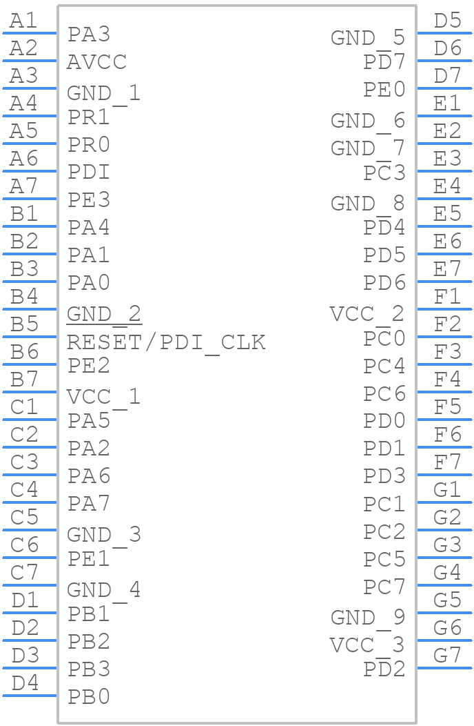 ATXMEGA16D4-CU - Microchip - PCB symbol