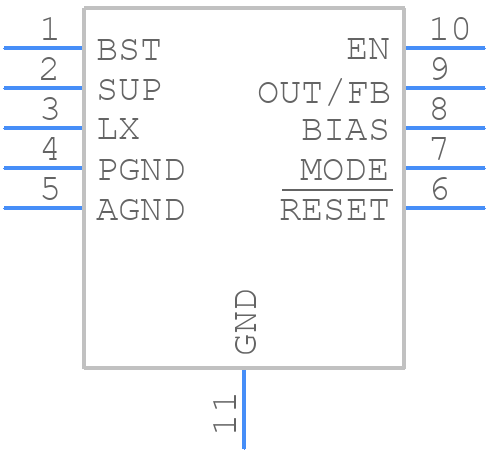 MAX16956AUBB/V+ - Analog Devices - PCB symbol