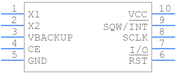 DS1393U-3+ - Analog Devices - PCB symbol