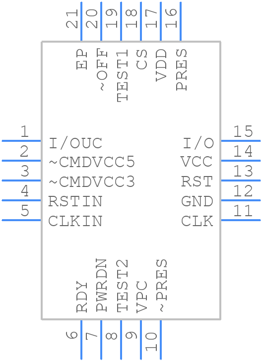 73S8009R-IM/F - Analog Devices - PCB symbol