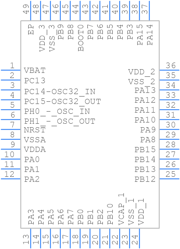 STM32F413CGU6 - STMicroelectronics - PCB symbol