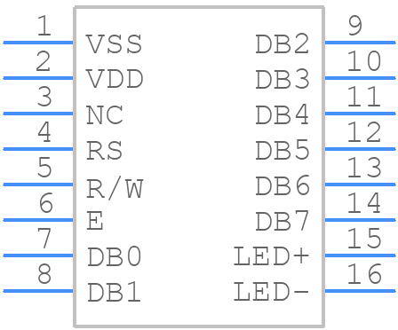 FDCC2004C-FLYYBW-91LE - Fordata - PCB symbol