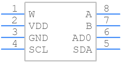 AD5245BRJZ10-RL7 - Analog Devices - PCB symbol