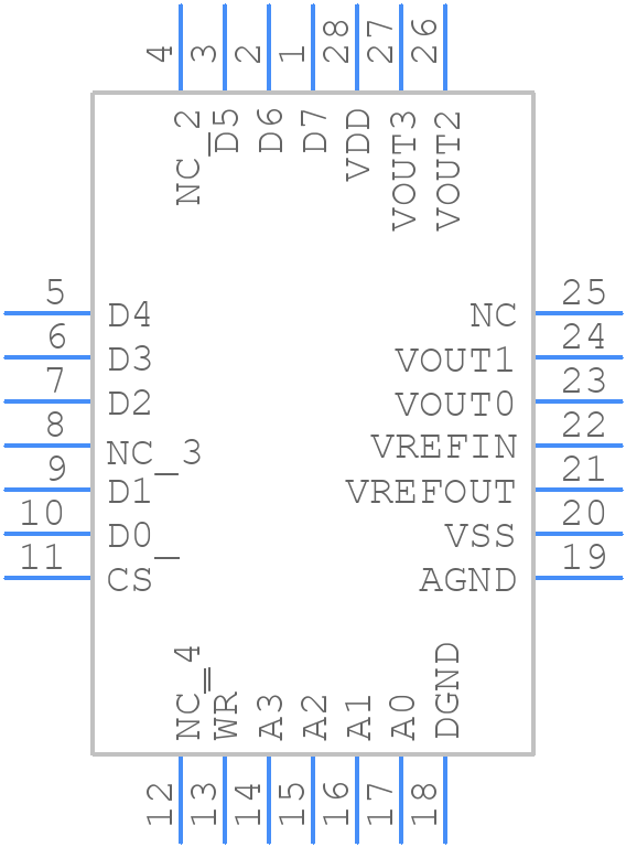 AD75004KP - Analog Devices - PCB symbol