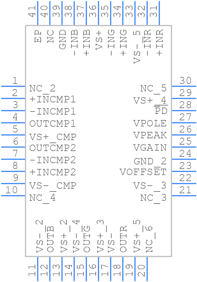 AD8124ACPZ - Analog Devices - PCB symbol