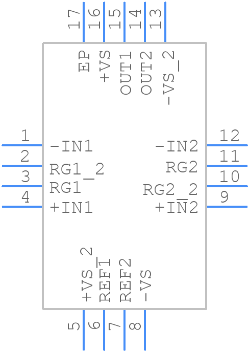 AD8222ACPZ-R7 - Analog Devices - PCB symbol