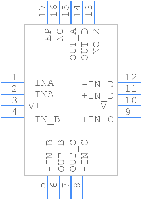 AD8643ACPZ-R2 - Analog Devices - PCB symbol