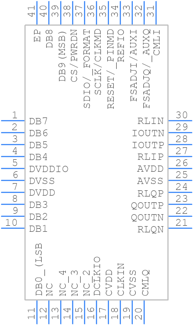 AD9715BCPZ - Analog Devices - PCB symbol