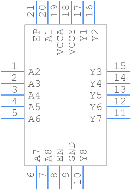 ADG3308BCPZ-REEL7 - Analog Devices - PCB symbol
