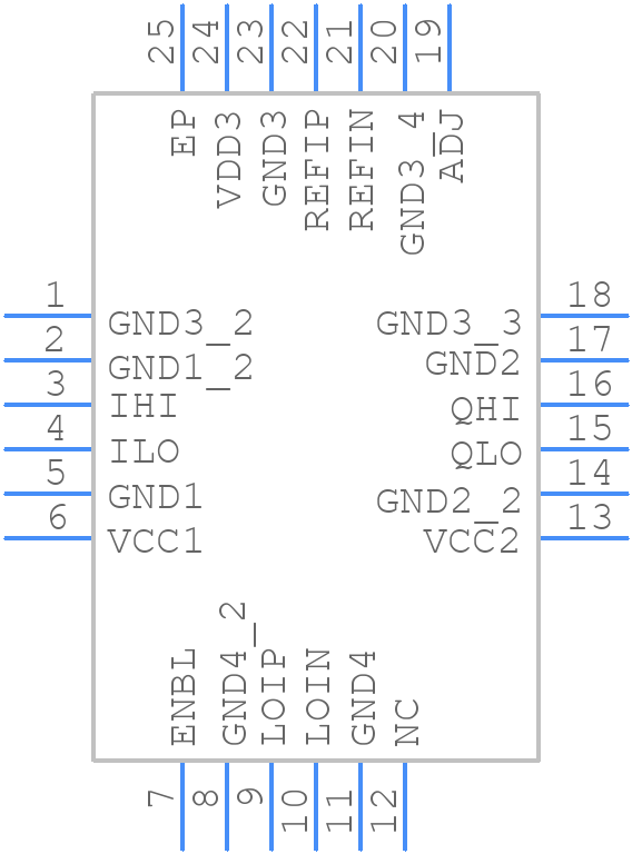 ADL5380ACPZ-R7 - Analog Devices - PCB symbol