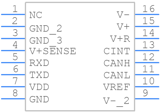 ADM3052BRWZ - Analog Devices - PCB symbol