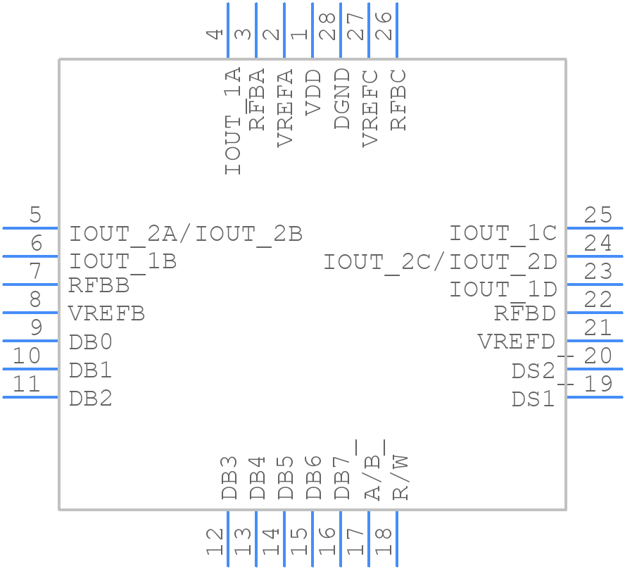 DAC8408FPC - Analog Devices - PCB symbol