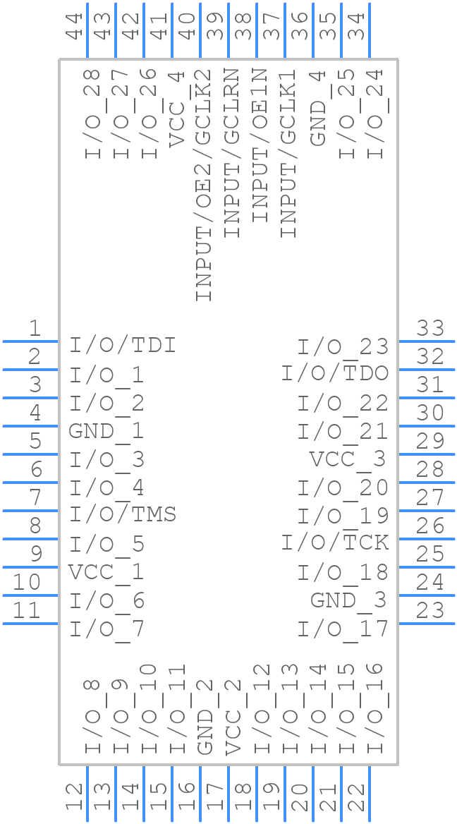EPM7032AETC44-4N - Intel - PCB symbol