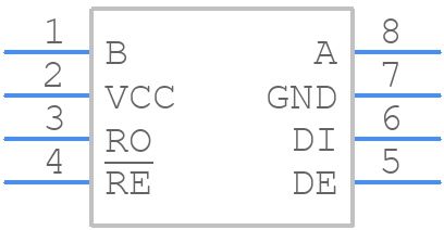 MAX485CUA+ - Analog Devices - PCB symbol