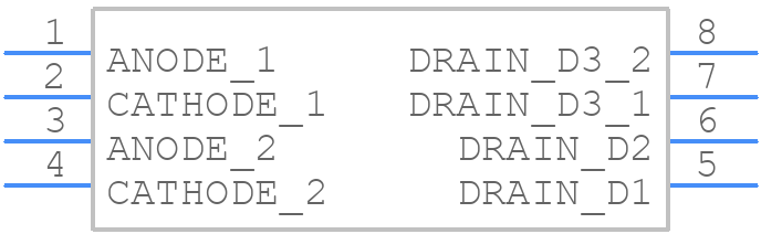 TLP222A-2(F) - Toshiba - PCB symbol