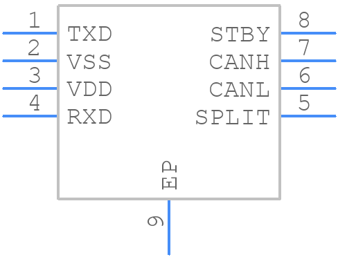 MCP2561-E/MF - Microchip - PCB symbol