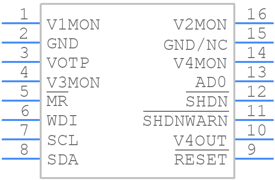 AD5100YRQZ-1REEL - Analog Devices - PCB symbol