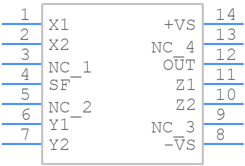 AD534LD - Analog Devices - PCB symbol