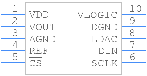AD5541ABRMZ-REEL7 - Analog Devices - PCB symbol