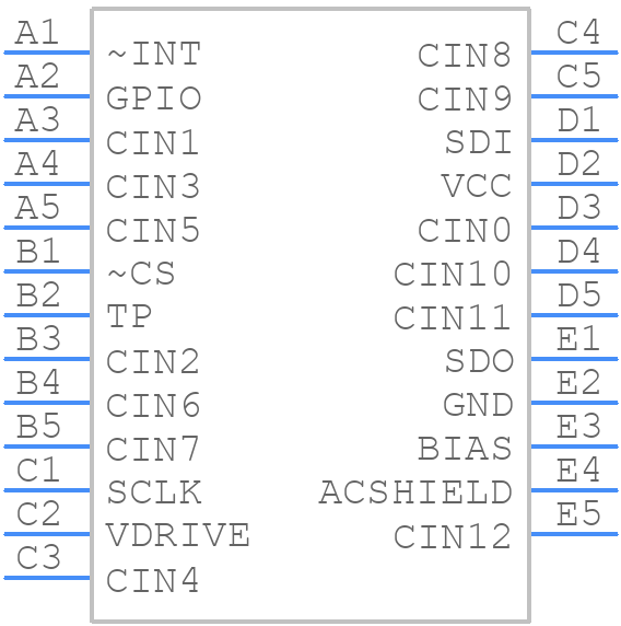 AD7147AACBZ-500RL7 - Analog Devices - PCB symbol