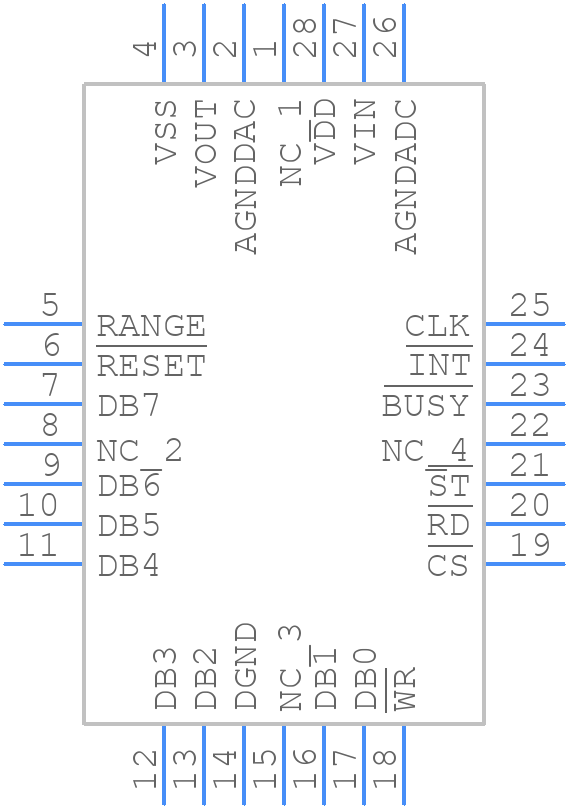 AD7569JPZ - Analog Devices - PCB symbol