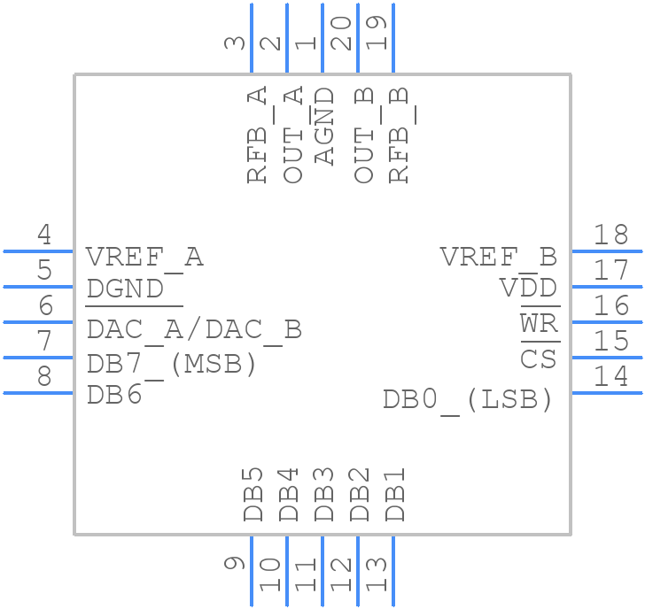AD7628KPZ-REEL - Analog Devices - PCB symbol
