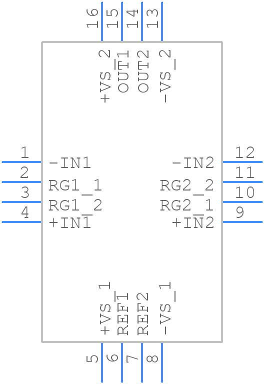 AD8222HACPZ-R7 - Analog Devices - PCB symbol