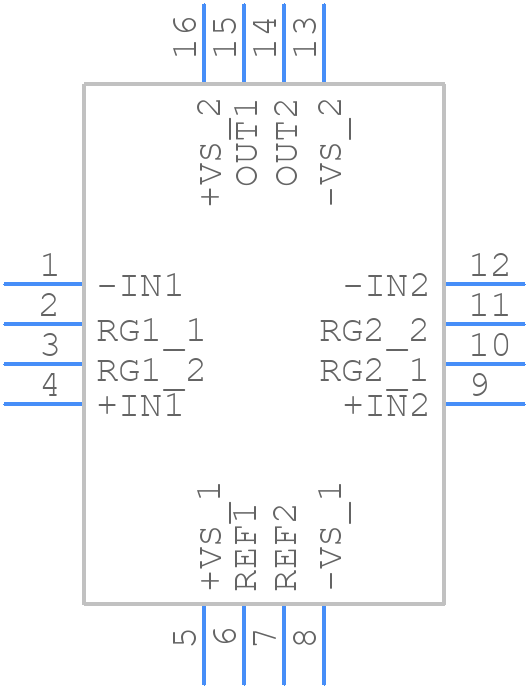 AD8222HACPZ-RL - Analog Devices - PCB symbol