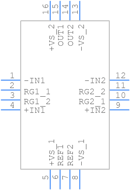 AD8222HBCPZ-R7 - Analog Devices - PCB symbol