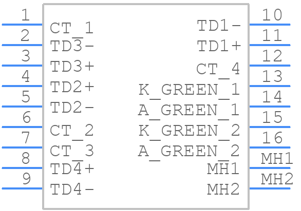 ARJ11F-MASE-A-A-EL2 - ABRACON - PCB symbol