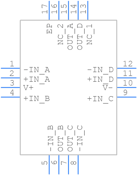 ADA4062-4ACPZ-R7 - Analog Devices - PCB symbol