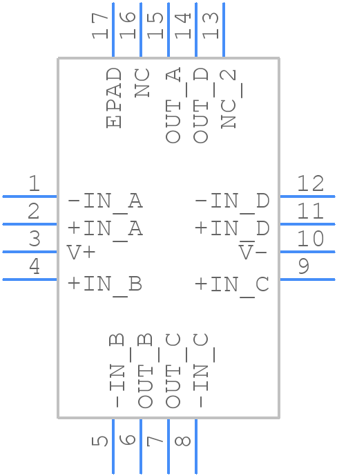 ADA4062-4ACPZ-RL - Analog Devices - PCB symbol
