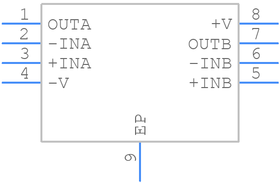 ADA4091-2ACPZ-R7 - Analog Devices - PCB symbol