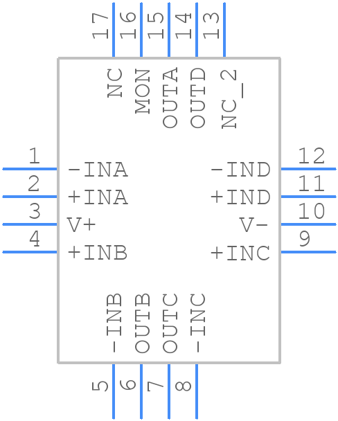 ADA4091-4ACPZ-RL - Analog Devices - PCB symbol