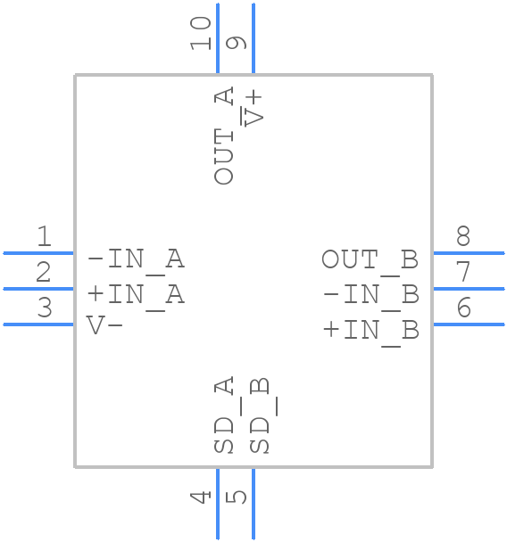 ADA4691-2ACPZ-R7 - Analog Devices - PCB symbol