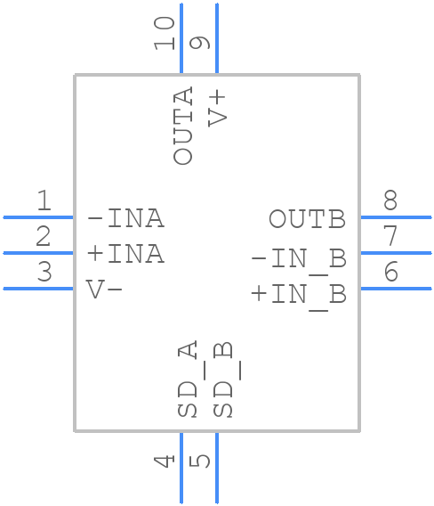 ADA4691-2ACPZ-RL - Analog Devices - PCB symbol