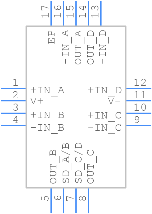 ADA4691-4ACPZ-R7 - Analog Devices - PCB symbol