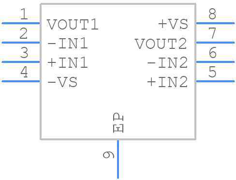 ADA4898-2YRDZ-R7 - Analog Devices - PCB symbol