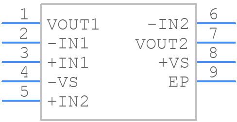 ADA4898-2YRDZ-RL - Analog Devices - PCB symbol