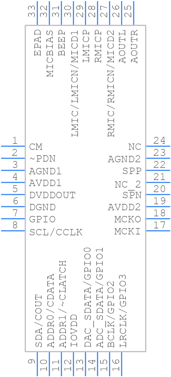 ADAU1382BCPZ - Analog Devices - PCB symbol
