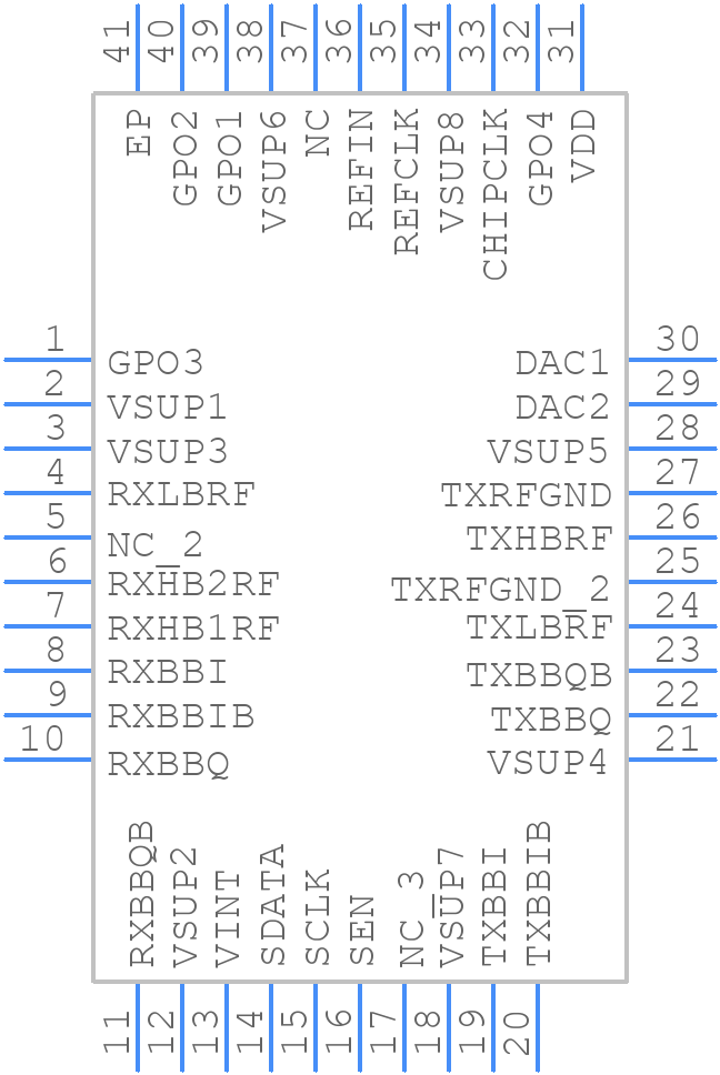ADF4602BCPZ - Analog Devices - PCB symbol