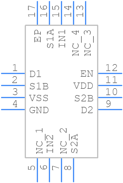 ADG1436YCPZ-REEL - Analog Devices - PCB symbol