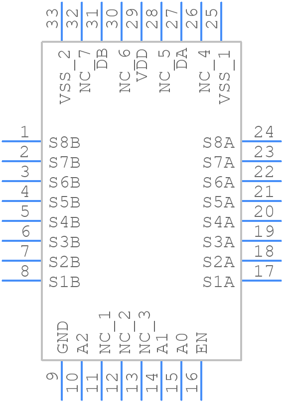 ADG1607BCPZ-REEL7 - Analog Devices - PCB symbol