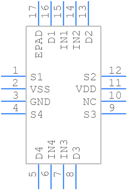 ADG1613BCPZ-REEL7 - Analog Devices - PCB symbol