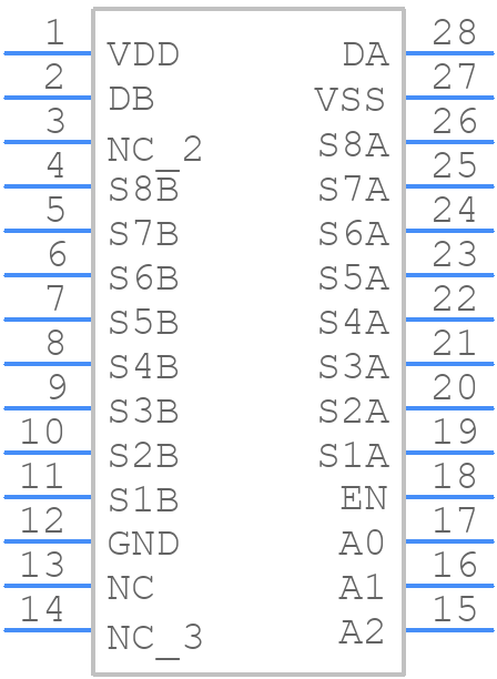 ADG507AKRZ-REEL7 - Analog Devices - PCB symbol