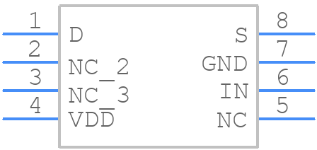 ADG802BRMZ-REEL - Analog Devices - PCB symbol