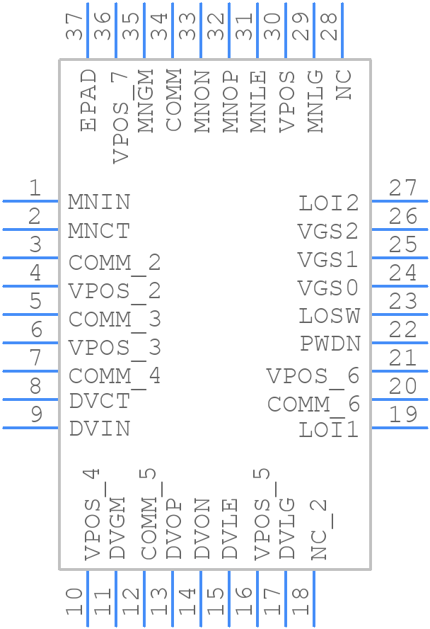 ADL5356ACPZ-R7 - Analog Devices - PCB symbol